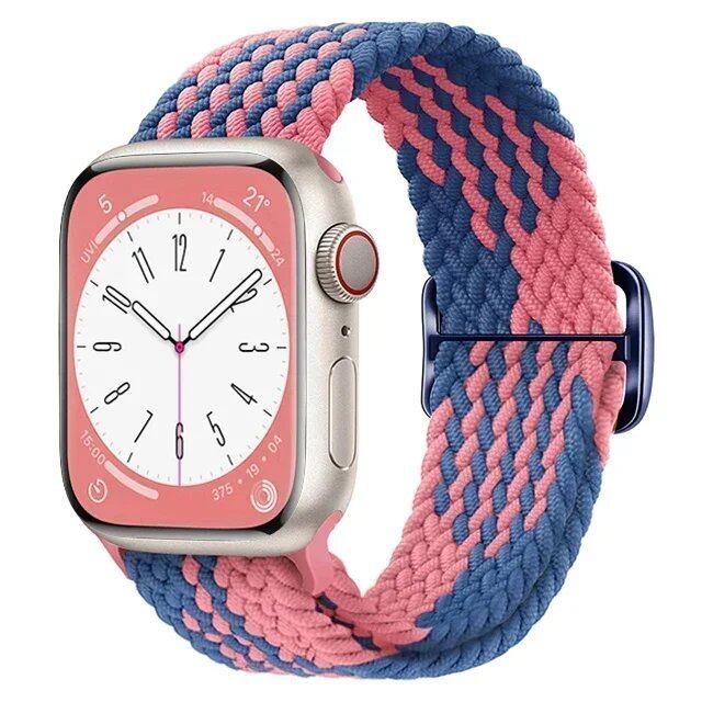 Apple Watch Ultra 2用ナイロンストラップ バンド 49mm 40mm 44mm 41mm 38mm 45mm 伸縮ブレイデッドループ リストバンド iWatch Series 9/8/7/6/SE/5/4対応 バンドカラー:mm 並行輸入品