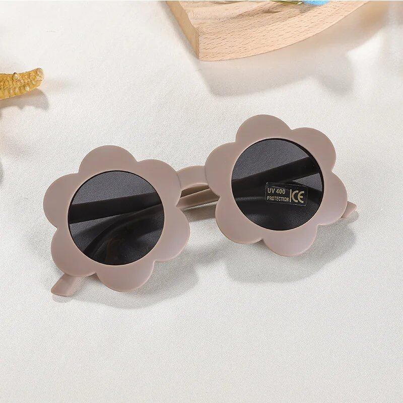 New Sunflower Kids' Sunglasses, UV400 Protection, Cute Baby Sunglasses for Boys, Girls, and Toddlers, Round Shape, Stylish Outdoor Eyewear for Kids, Frame Colors: Ages 2-10; Parallel Import