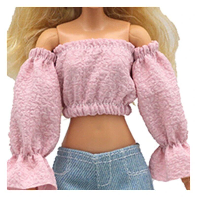 1/6 Scale BJD Doll Clothes Set (Puff Sleeve Shirt, Skirt, and Shorts) for 30cm (11.5 inch) Dollhouse Accessories; Size: One Piece Only, Parallel Import