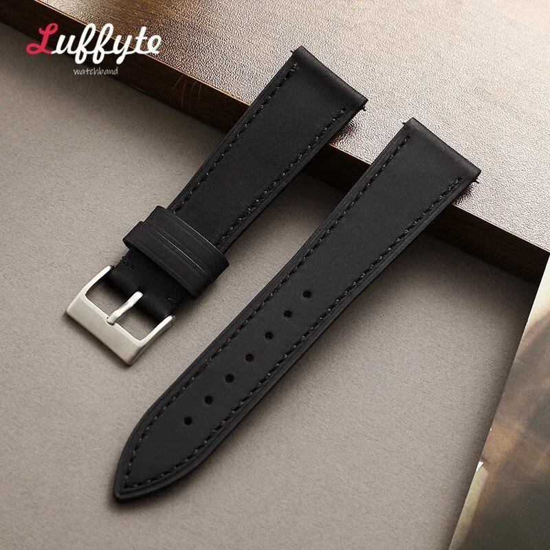 Quick Release Leather Watch Strap, Universal Watch Band, 18mm, 19mm, 20mm, 21mm, 22mm, Stylish, Black, Blue, Brown, Watch Band Accessories, Band Color: mm, Parallel Import