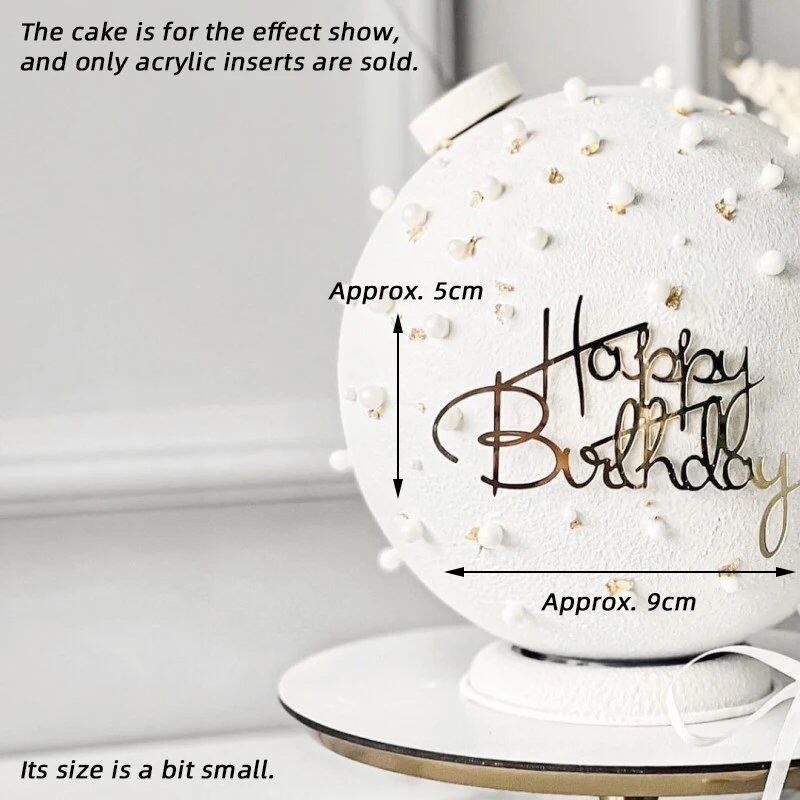 Set of 1, 3, or 5 Acrylic Birthday Queen Gold Cake Topper for Happy Birthday Party Side Cake Decorations. Size: Parallel Import.