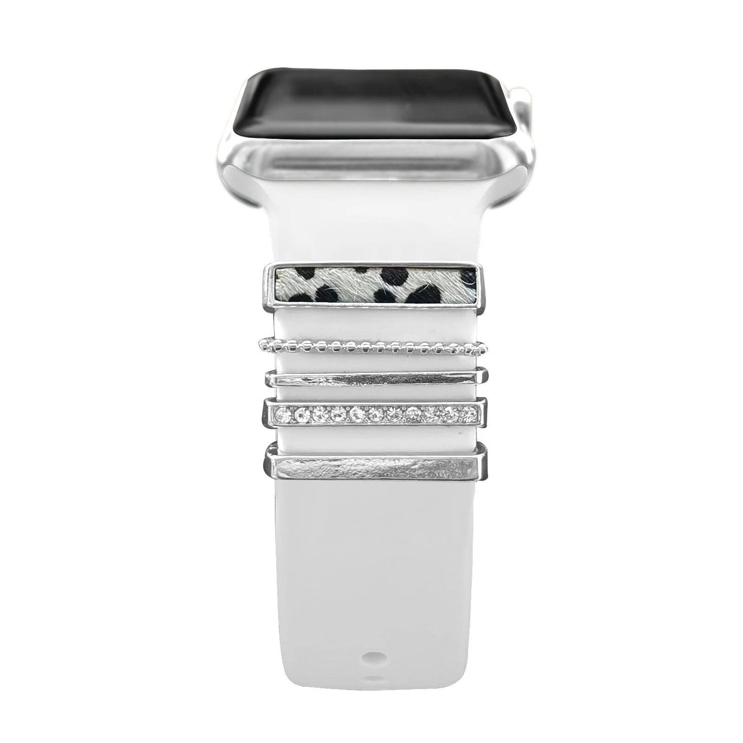 Diamond Jewelry-Embossed Band for Apple Watch Ultra 2, 9, 8, and 7, Compatible with Samsung and Huawei, 20/22mm Bracelet Strap, Band Color: ; Ships from: Parallel Import