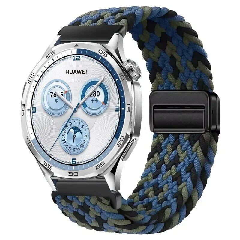 22mm Nylon Loop Strap for Huawei Watch GT5 Pro / GT4 / GT3 / GT2e (46mm) - Compatible with Huawei Watch 4 / 3 Pro Wristband Accessory, Band Color: ; Band Width: 22mm, Parallel Import
