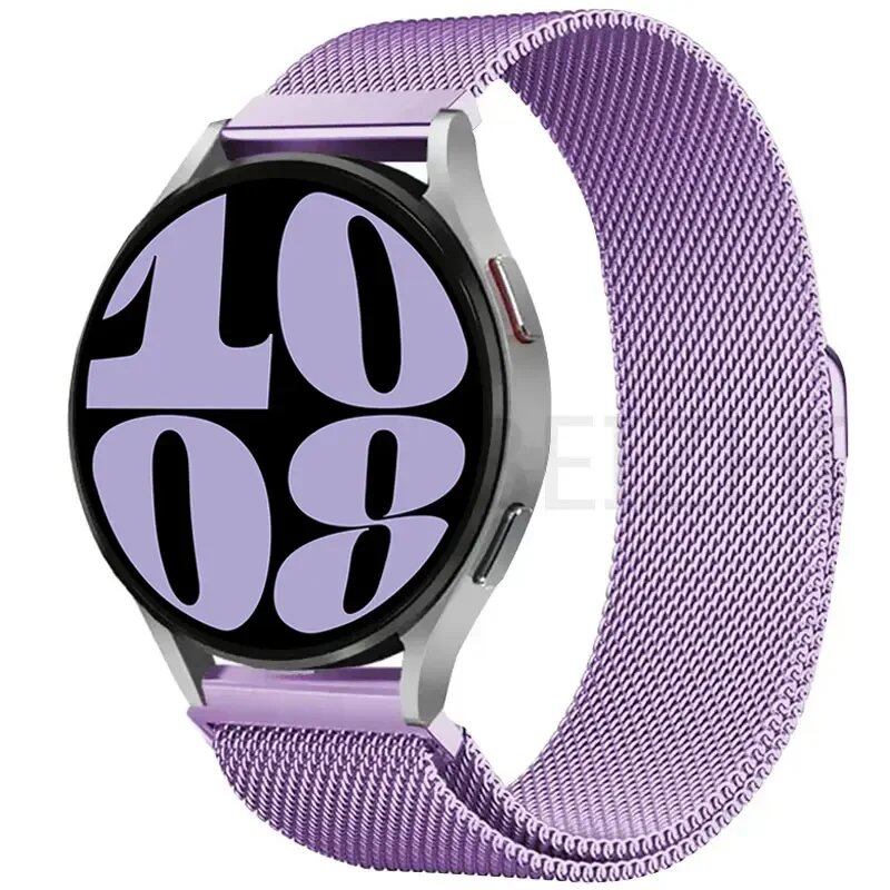 Compatible with Samsung Galaxy Watch 5/6/4/Classic, 22mm/20mm Metal Milanese Loop Magnetic Star-Like Bracelet, Hubai GT4/3/2e Strap, Size 2, Parallel Import