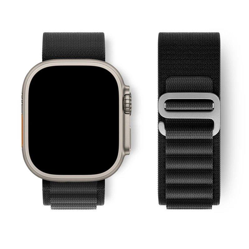 Apple Watch Ultra用アルパインループストラップ 49mm 45mm 46mm 44mm 41mm 42mm 40mm対応 ナイロンブレスレット シリーズ10/9/8/7/SE/6/5/4/3対応 サイズ: 並行輸入品