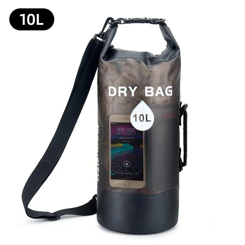 10L 20L 防水ドライバッグ ストレージポーチ スイミング トレッキング ラフティング ボート カヤック用 ドライバッグ バックパック XD117Y 並行輸入品