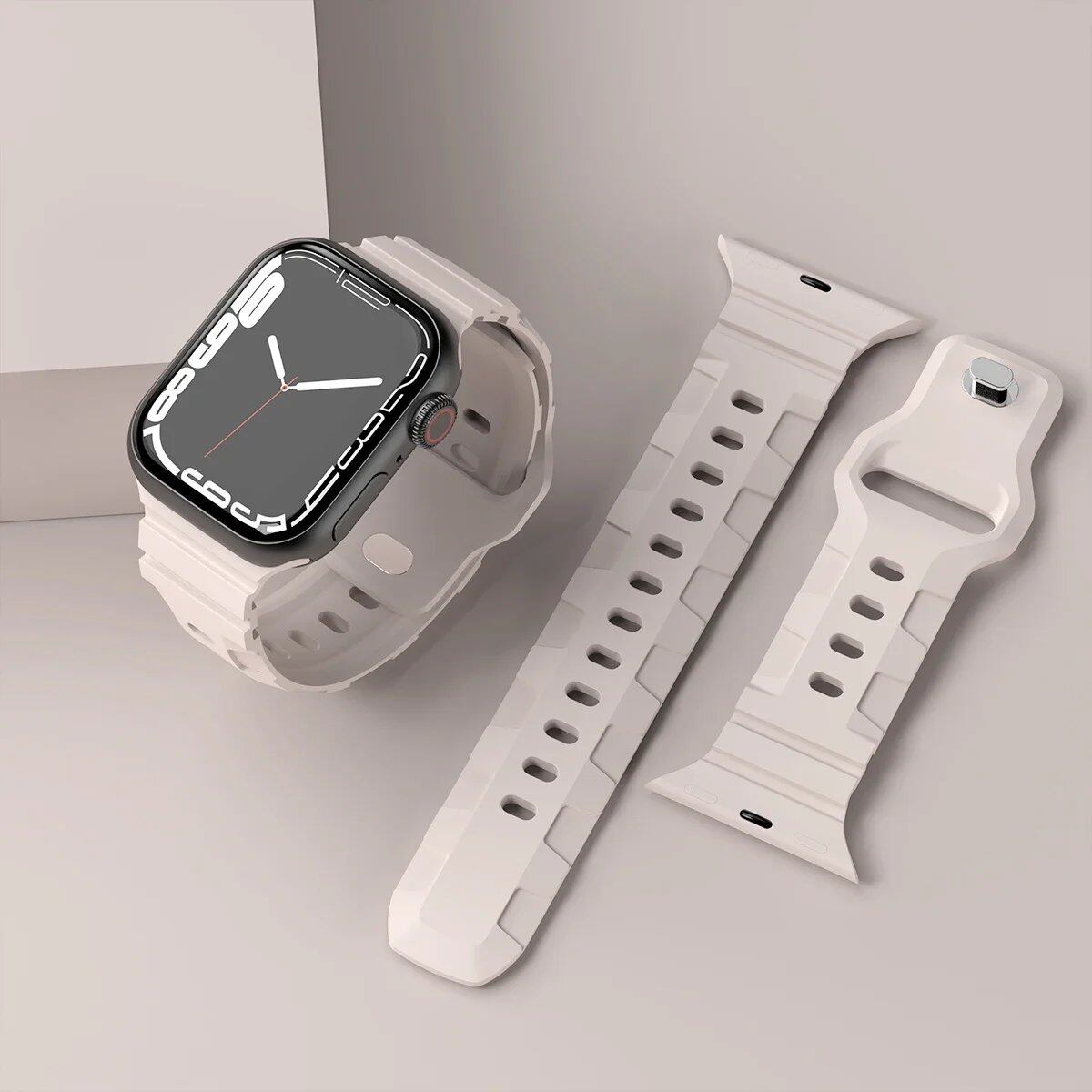 Apple Watch用シリコンバンド 49mm 45mm 41mm 40mm 44mm 38mm 42mm対応 ゴムブレスレット iWatchシリーズ3/5/6/SE/7/8/Ultra用 バンドカラー:mm 並行輸入品