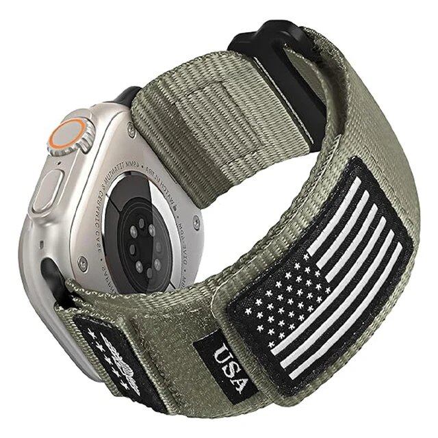 Apple Watch Ultra 2用ストラップ バンド 49mm 45mm 44mm 42mm 46mm対応 ナイロン アルパイン スポーツ ブレスレット iWatch シリーズ 10/9/8/7/6/5/4/SE対応 サイズ:42mm 44mm 45mm 46mm 49mm ;発送元: 並行輸入品