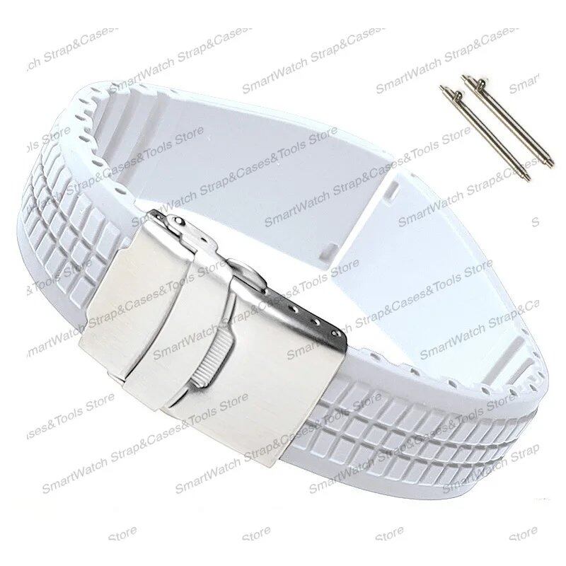 20mm/22mm Universal Quick Release Elastic Soft Silicone Strap for Men's Waterproof Watch Band, Cuttable and Adjustable, Band Color: mm; Shipped from: Parallel Import
