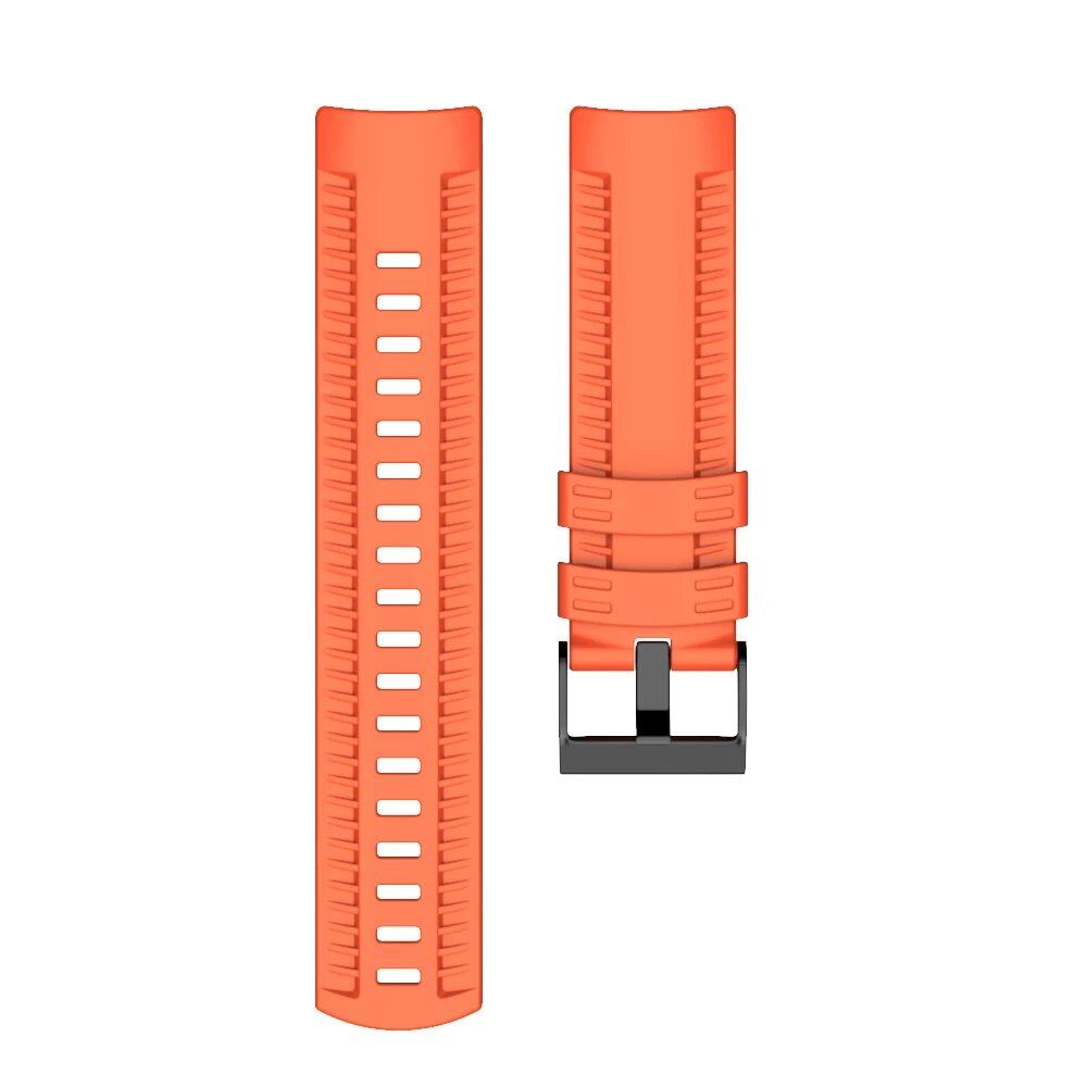High-Quality Replacement Silicone Sport Watch Band for Suunto 9/9 Baro - Bracelet Accessory, Band Color: Black; Band Width: 24mm, Imported