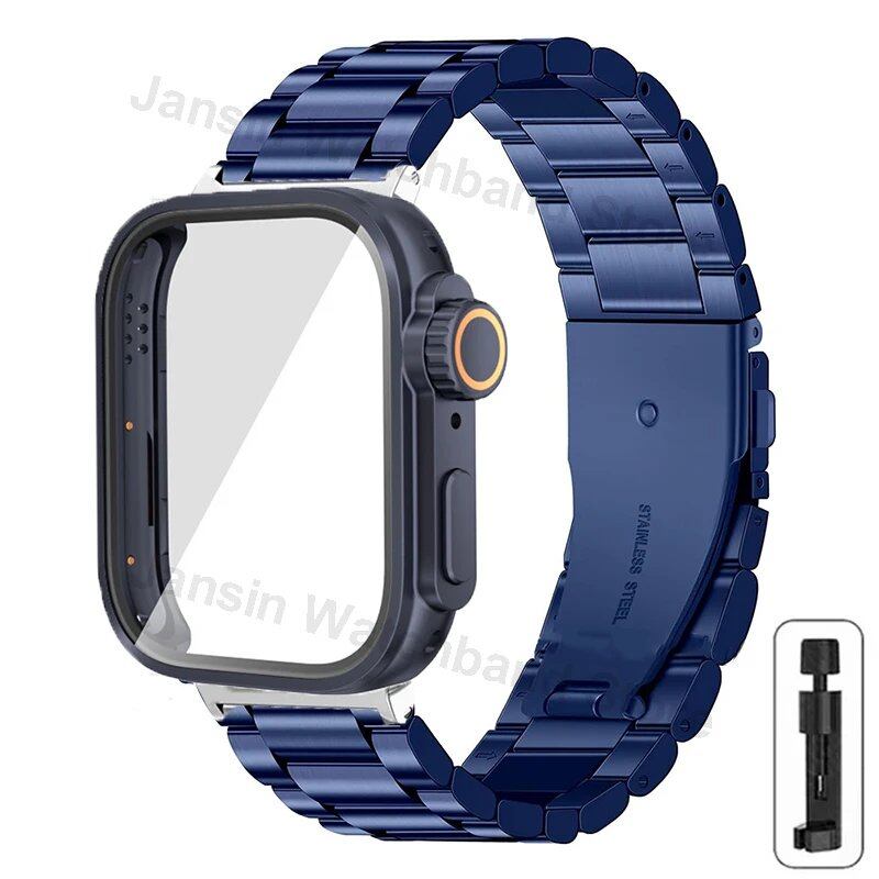 Huawei Watch Fit 4 Pro / Fit 3 / Fit 4 Pro Ultra Rugged Case + Stainless Steel Band Metal Wristband Accessory Band Color: Parallel Import
