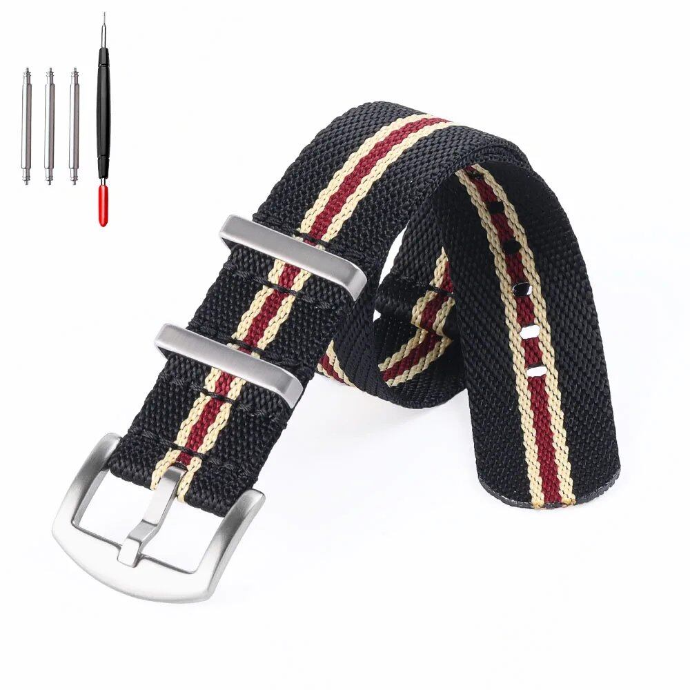 Premium Military Strap - 18/20/22mm Nylon Watch Band for Tudor and Seiko - Compatible with Rolex and Omega 007 - Men's and Women's Fabric Bracelet, Band Color: mm, Parallel Import