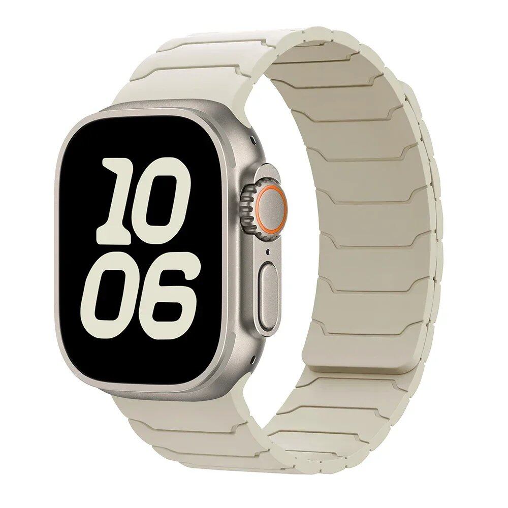 Magnetic Strap Band for Apple Watch Ultra 2, 49mm, 45mm, 44mm, 40mm, 42mm, 46mm, 41mm, 38mm, Compatible with iWatch Series 10, SE, 9, 8, 7, and 10 (Imported)