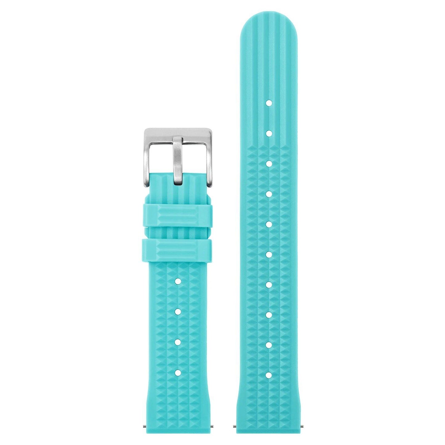 WatchDives Waffle FKM Rubber Watch Band, 20mm/22mm, Quick Release, Waterproof, Durable Fluorocarbon Rubber Strap for Classic Dive Watches. Band Color: mm; Ships from: Parallel Import