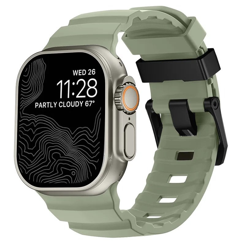 Sport Silicone Band & Titanium Metal Bracelet Strap for Apple Watch Ultra 2/10/9/8/7/6/SE/5/4 - Compatible with iWatch 42mm/44mm/45mm/46mm/49mm Band Colors: mm Parallel Import