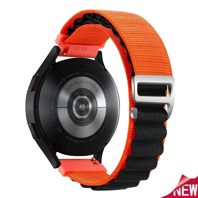 Nylon Alpine Loop Wristband for Samsung Galaxy Watch 6/4/5/Pro/Classic (45mm, 44mm, 40mm, 20mm, 22mm), Compatible with HUAWEI GT 2e/3, Band Color: Parallel Import