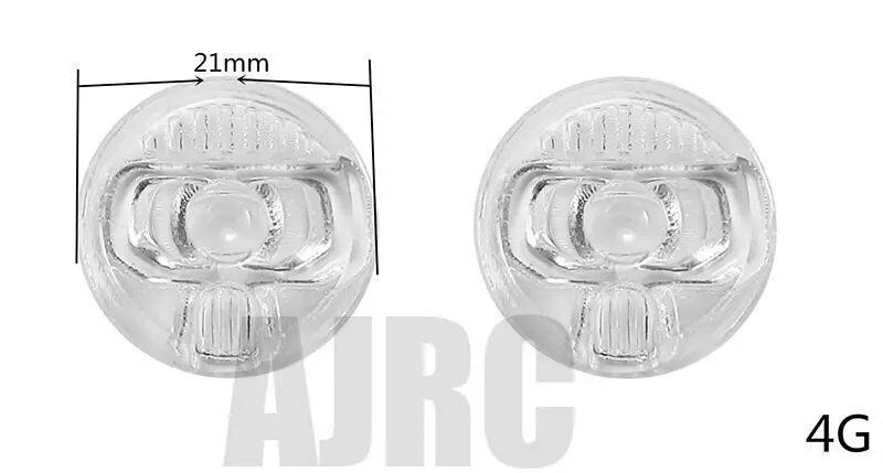 1/10 Scale Simulation Climbing Car SCX10III Axial 900/90047 313mm Wrangler Universal Headlight Cover LED Lamp Cups, Clear, Parallel Import