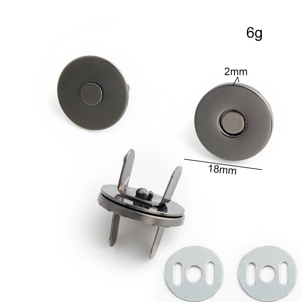 14-18-20mm 強力薄型金属丸型マグネットボタン DIY ポーチ コート ハンドバッグ スナップ留め金具 隠しボタン アクセサリー サイズ: 並行輸入品