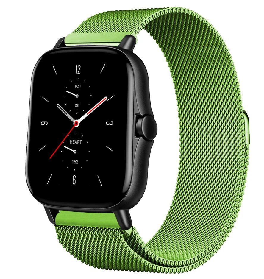 Magnetic Loop Mesh Smartwatch Band for Amazfit GTS/GTR/Bip 5 (Compatible with 20mm/22mm/47mm Watches) - Metal Mesh Strap, Band Color: mm; Ships from: Parallel Import