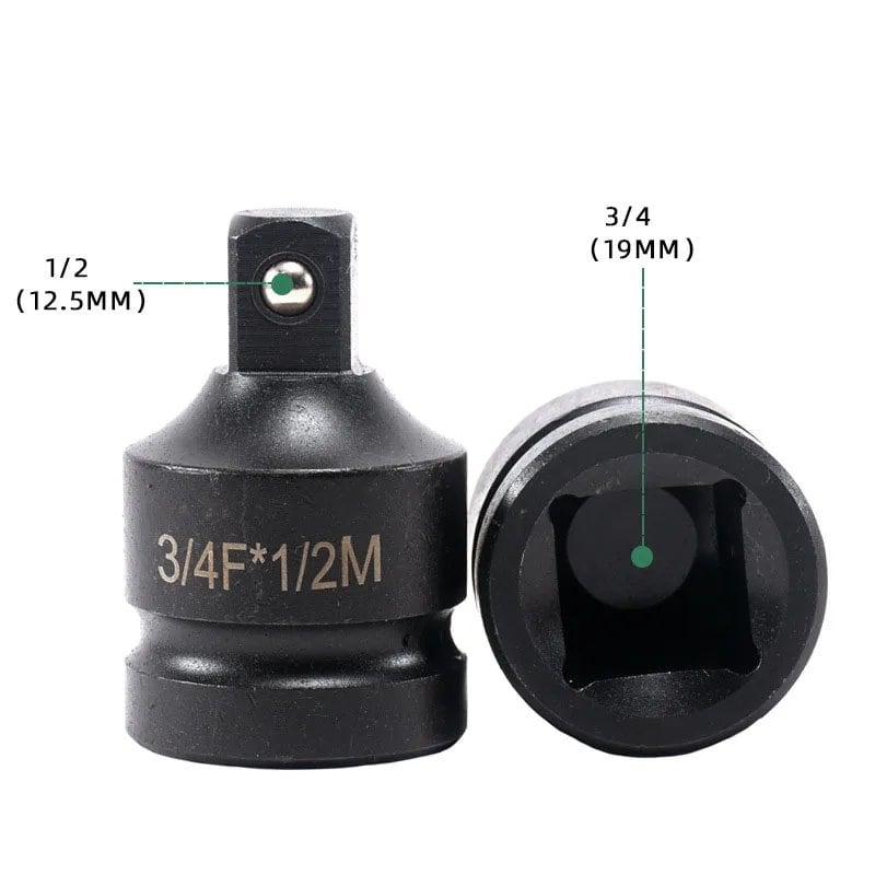 1/2" 3/8" 1/4" 3/4" Air Wobble Socket Extension Adapter for Electric Wrenches, Air Impact Wrench Conversion Socket, Ratchet Drive Joint, Color: Parallel Import