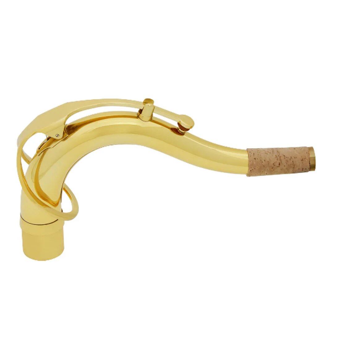 Silver-Plated Brass Bent Neck Saxophone Extension, Curved Neck for Tenor, Alto, and Soprano Saxophones, Woodwind Instrument Replacement Accessory, Parallel Import