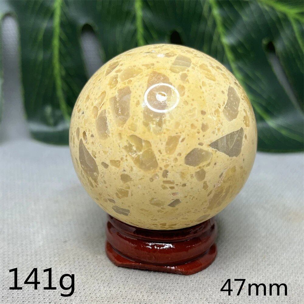 Hand-Polished Australian Gold Opal Ball, Ideal for Home Decor, Room Decoration, Holiday Gifts, Spiritual Stones, Healing, Witchcraft, Altars, and Prayer (Imported)