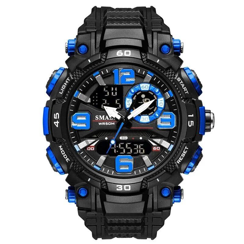 SMAEL Men's Quartz Watch, Waterproof Stopwatch, LED Digital Watch, 1921, Sports Watch, Relogio Masculino, Color: Parallel Import