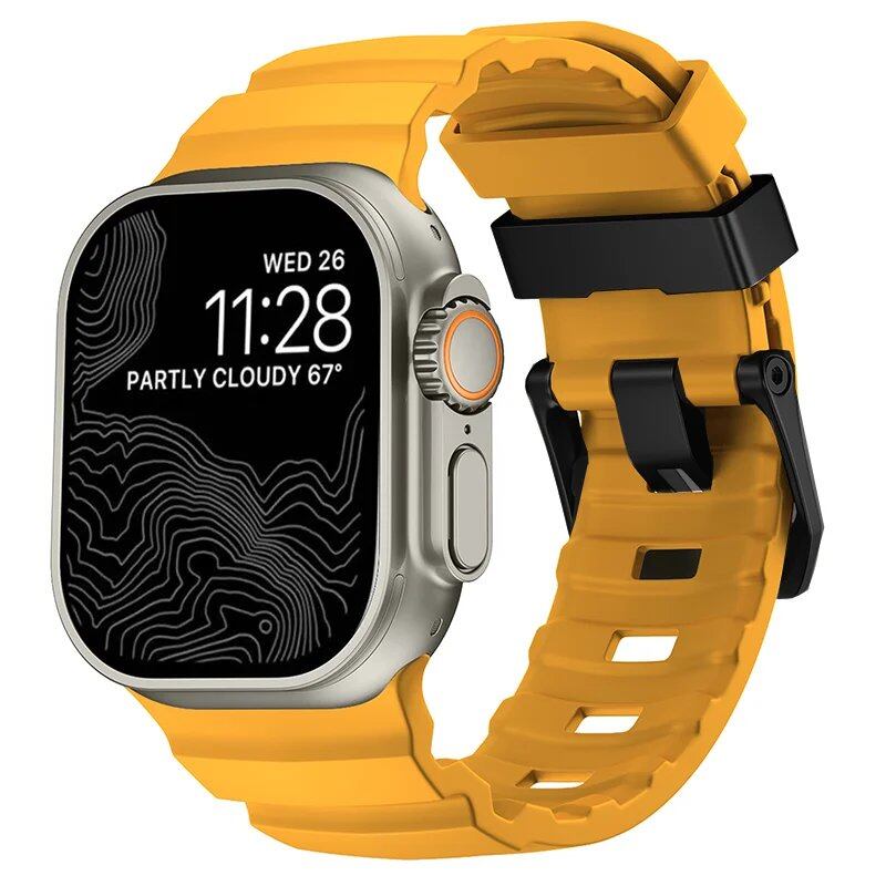Sport Silicone Band & Titanium Metal Bracelet Strap for Apple Watch Ultra 2/10/9/8/7/6/SE/5/4 - Compatible with iWatch 42mm/44mm/45mm/46mm/49mm Band Colors: mm Parallel Import