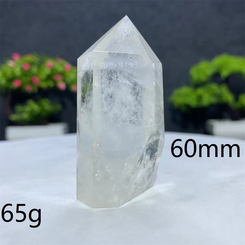 白水晶タワーワンド 六角オベリスク 研磨工芸品 天然原石 ミネラル標本 スピリチュアル瞑想ヒーリング 並行輸入品