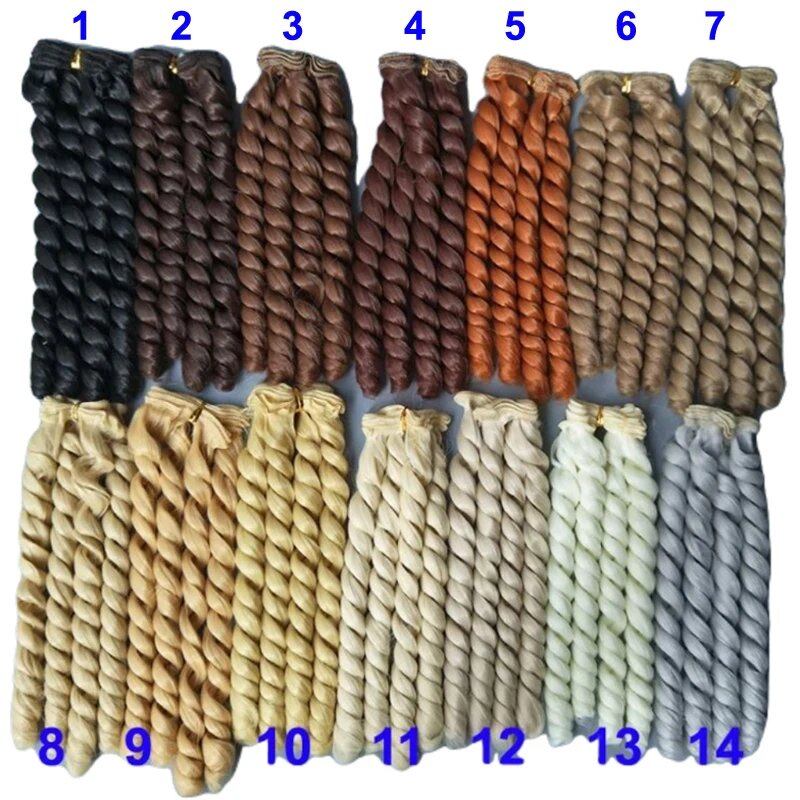 20cm High-Temperature Curly Doll Wig for 1/3, 1/4, and 1/6 BJD Dolls, Handmade Wavy Hair, Parallel Import