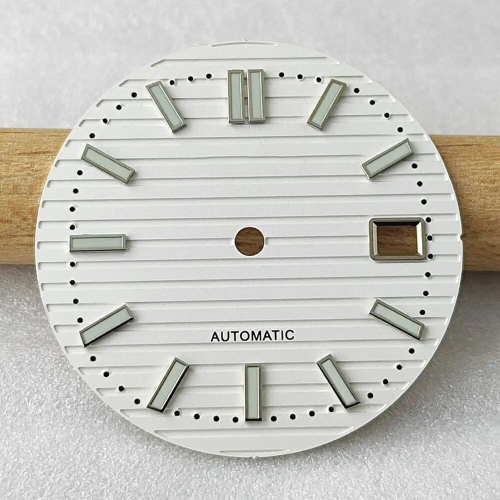 30.5mm Nautilus S Dial for NH35, Green Luminous Dial, NH35/NH36 Movement Accessory, Watch Repair Tool, Parallel Import