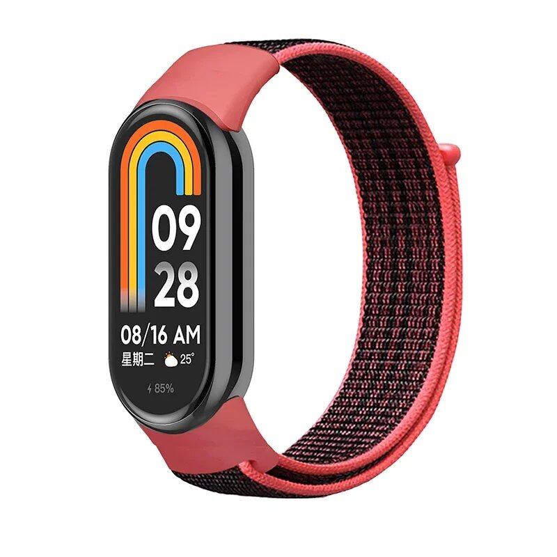 Xiaomi Mi Band 9/8/7/6/5/4/3 対応 ナイロンループストラップ NFCスマートウォッチ用交換バンド スポーツリストバンド サイズ:Mi Band 並行輸入品