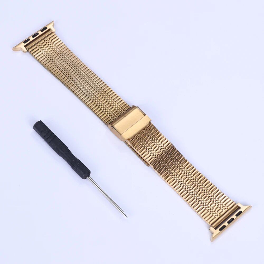 Stainless Steel Metal Band Strap for Apple Watch 10 (46mm) - Compatible with iWatch 10/9/8/Ultra (49mm, 42/44/38mm) - Band Color: mm; Parallel Import
