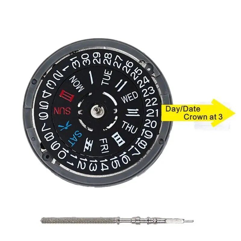 Original NH36 Movement, Crown at 3 3.8 NH36A, Date, Day, Week, Automatic, Compatible with S Watch SKX007, Color: Parallel Import
