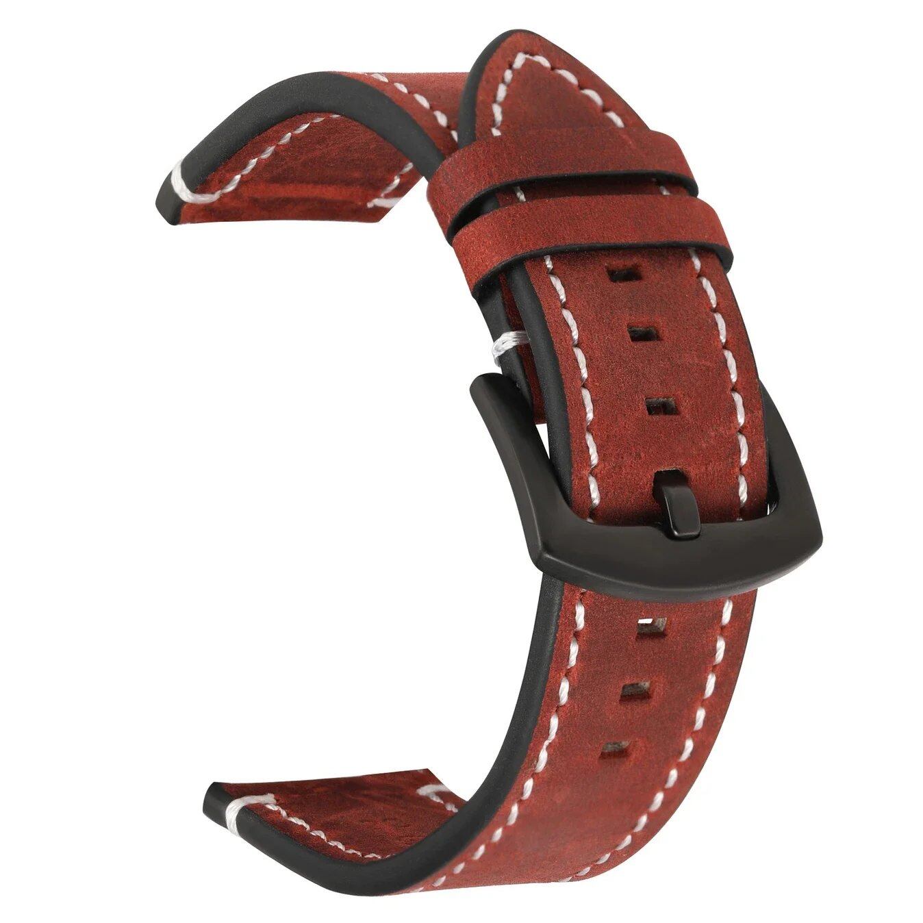 Vintage Leather Strap with Quick Release for Huawei GT2/3, Unisex Watch Band, Bracelet, 18mm, 20mm, 22mm, 24mm, Parallel Import