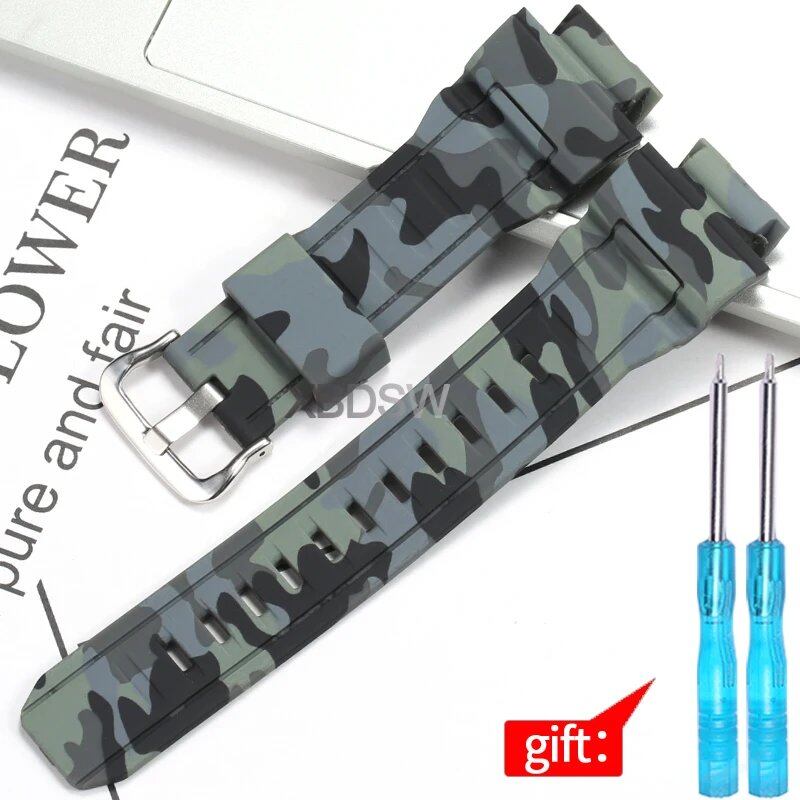 Waterproof men's rubber watch band replacement strap for Casio G-9300, GW-9300, and GW-9400; Band width: 20mm; Ships from: Parallel import