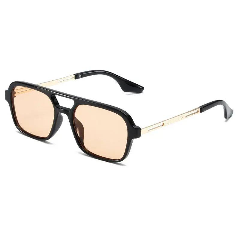 Small Frame Square Sunglasses for Women, Designer Fashion Luxury Vintage Hollow Leopard Print Blue Frame, 1 Frame; Colored Lenses, Parallel Import