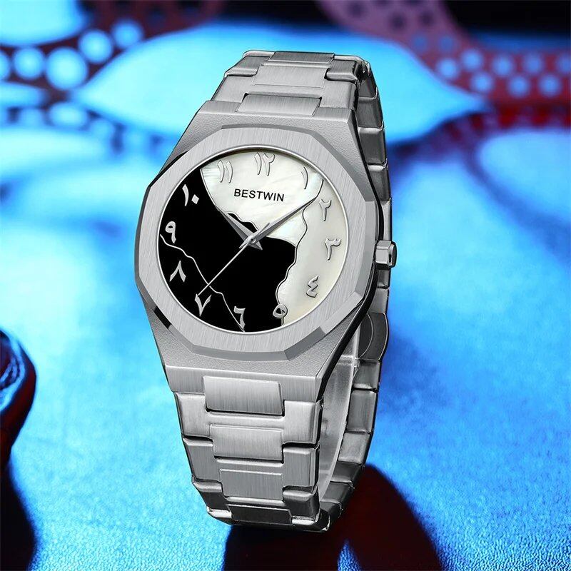 Lightweight and elegant business style men's waterproof quartz watch with round dial and stainless steel strap. Simple and casual style. Color: QT745-; Ships from: Parallel import.