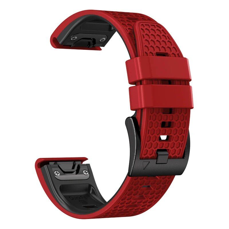 Compatible with Garmin Forerunner 965, 955, 945, 935 and Fenix 8, 7, 6, 5, 22mm and 26mm QuickFit Sport Silicone Wristbands, Band Color: mm, Parallel Import