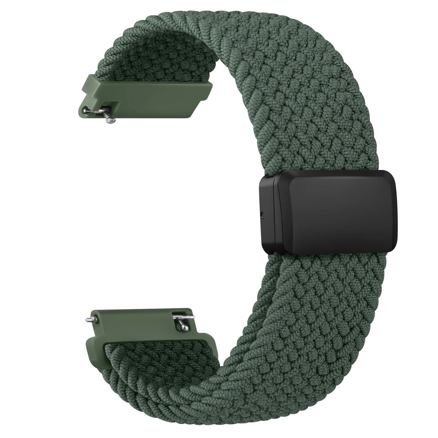 20mm/22mm Braided Strap/Bracelet for Garmin Vivoactive 4/3/Music/Venu Sq 2 Plus/Forerunner 245/645/55/158/Vivomove 3, Band Color: mm, Parallel Import