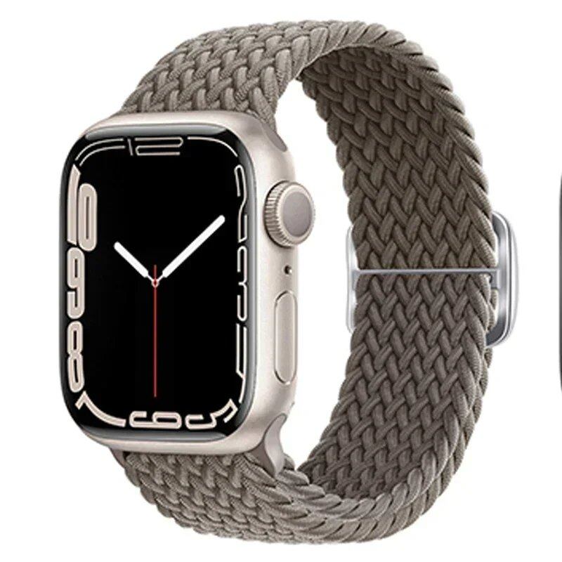 アップルウォッチUltra 2用ナイロンストラップ バンド 49mm 40mm 44mm 41mm 38mm 45mm対応 伸縮ブラidedループ ブレスレット iWatchシリーズ9/8/7/6/SE/5/4対応 バンドカラー:mm 並行輸入品