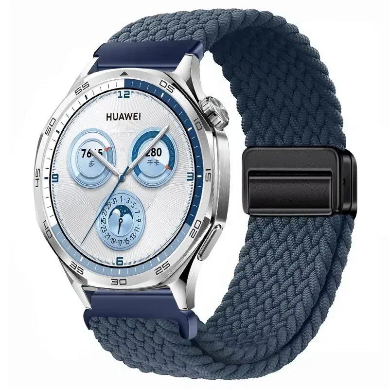 22mm Nylon Loop Strap for Huawei Watch GT5 Pro / GT4 / GT3 / GT2e (46mm) - Compatible with Huawei Watch 4 / 3 Pro Wristband Accessory, Band Color: ; Band Width: 22mm, Parallel Import