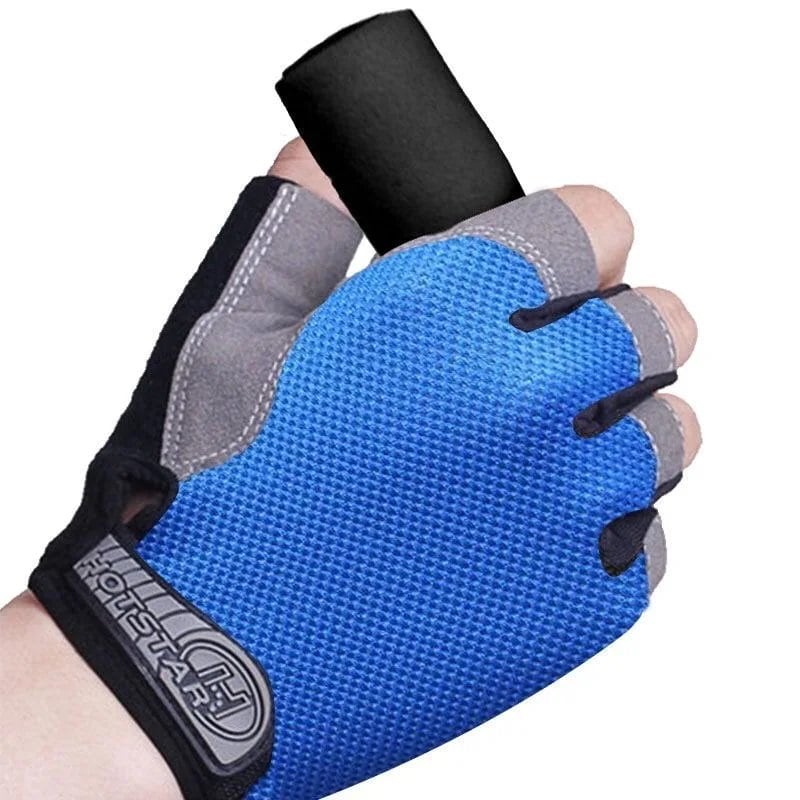 Fingerless Gym Gloves for Fitness Training, Unisex, Bodybuilding, Exercise, Sports, Cycling, and More, Non-Slip, Breathable, Parallel Import