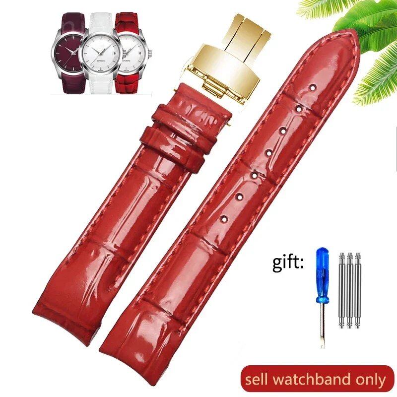 Tissot 1853 T035 Genuine Leather Women's Watch Band, Waterproof and Sweatproof, 18mm, Accessories, T035210a, T035207, Band Color: Parallel Import
