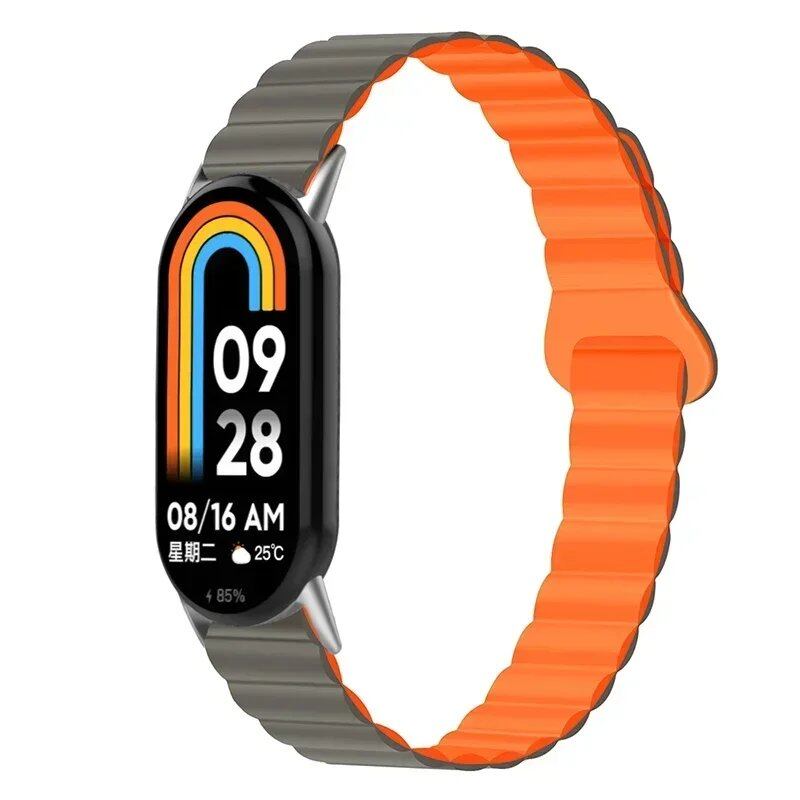 "Xiaomi Mi Band 8/9 Silicone Magnetic Strap, Sports Wristband, Accessory, Bracelet with Watch Case" Band Color: Parallel Import