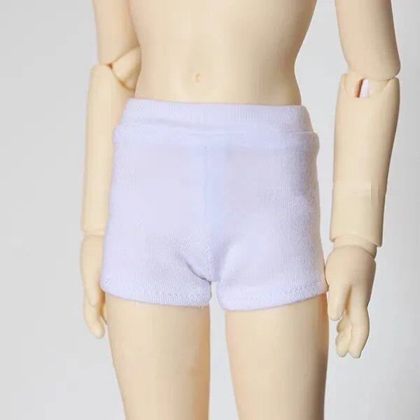 New Boxer Briefs for 1/3 and 1/4 Scale BJD Dolls (Compatible with MSD, DD, and SD17) - Uncle Fashion Style, White Bottoms with Black Trim, Pure Black, Unisex, Parallel Import