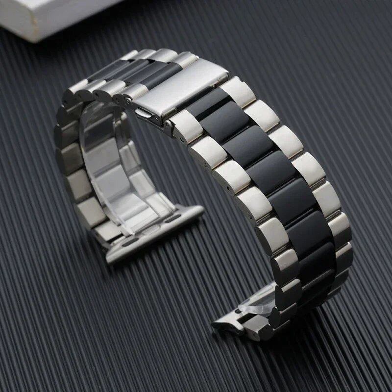 Stainless Steel Metal Band for Apple Watch 46mm, Ultra 49mm, and Business Wristband - Compatible with iWatch 10/9/8/5/4/SE/42mm, Band Color: mm, Parallel Import