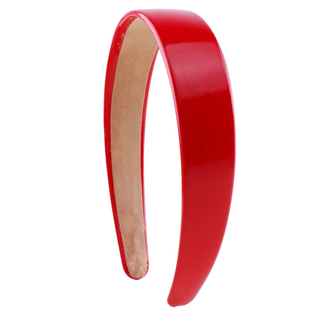 1.18-inch PU Leather Headband, Wide Pad, Non-Slip, Stylish Hairband, Cute Hair Accessory for Women, DIY, Parallel Import