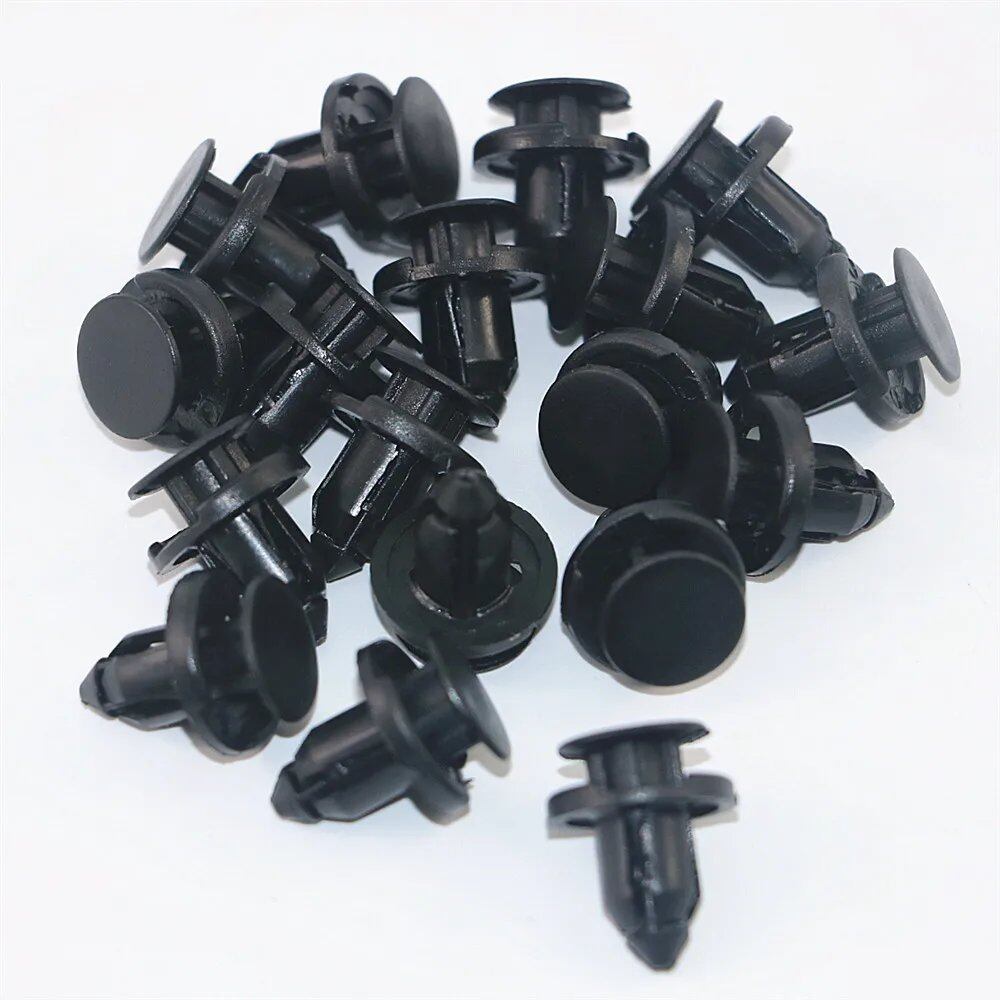 10/20/50pcs 8mm Auto Fastener Rivet Clips for Car Bumpers, Door Panels, Fender Liners, and Fasteners for Mitsubishi, Honda, and Nissan. Color: Parallel Import.