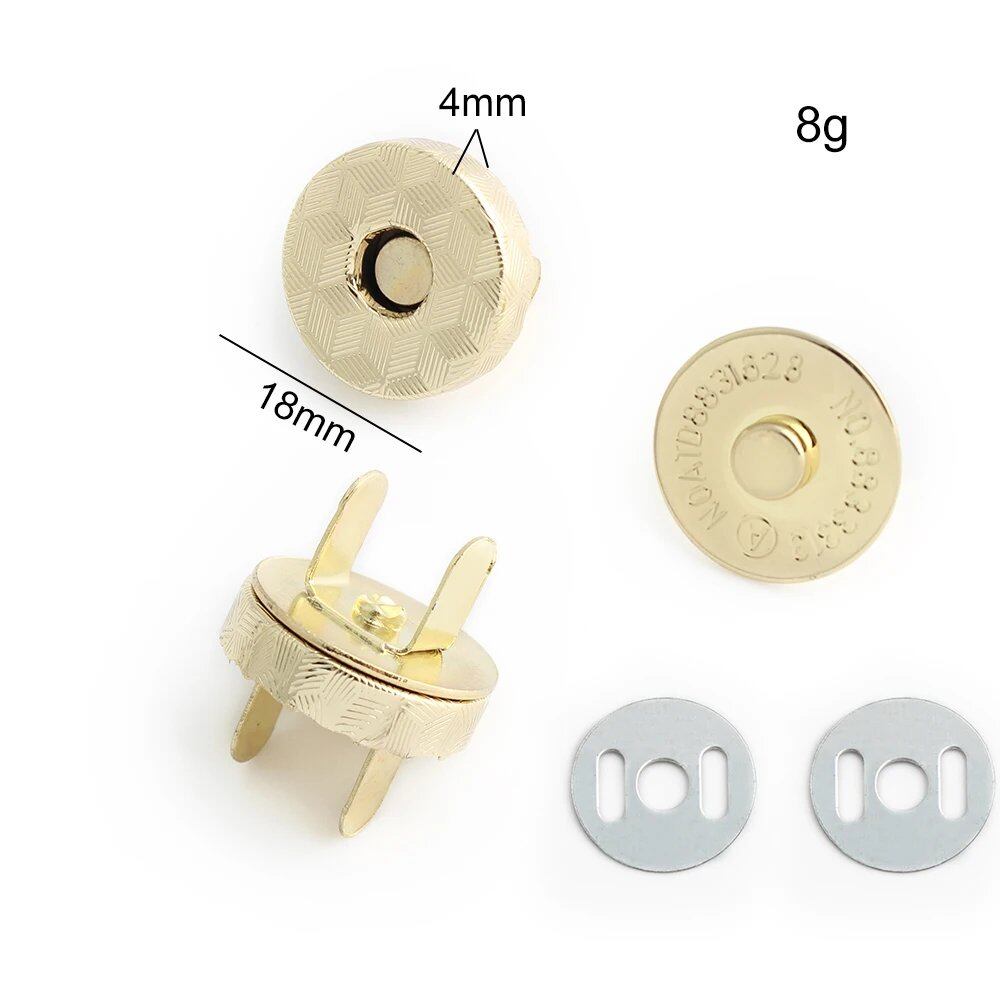 14-18-20mm 強力薄型金属丸型マグネットボタン DIY ポーチ コート ハンドバッグ スナップ留め金具 隠しボタン アクセサリー サイズ: 並行輸入品